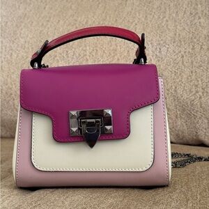 Stylish Pink and Cream Women's Crossbody/Handbag